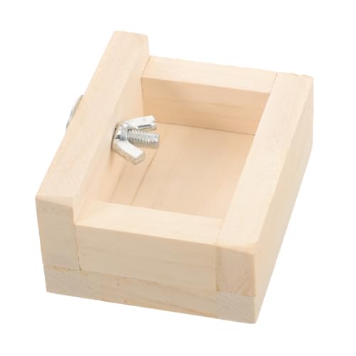 PENIKOKO Holz Futternapf für Kleine Haustiere Robustes Futter und Wasserschälchen Verschüttsicheres Design Leicht zu Reinigen Geeignet für Hamster Eichhörnchen Chinchilla und Kleintiere von PENIKOKO