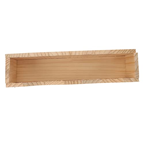 PENIKOKO Holz Heu Futterrille für Kleintiere und Sicheres Futterregal mit Fixierer für Meerschweinchen und Chinchillas Hält Käfig und Ordentlich von PENIKOKO