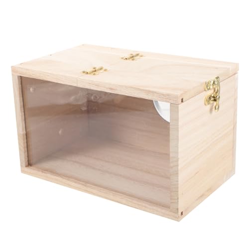 PENIKOKO Holz Nistkasten für Wellensittiche mit Transparenter Sichtscheibe Leichter Brutkasten mit Klappdeckel Sicherer Vogelhaus für Nymphensittiche und Kleine Papageien für Garten und PENIKOKO Holz Nistkasten für Wellensittiche mit Transparenter Sichtscheibe Leichter Brutkasten mit Klappdeckel Sicherer Vogelhaus für Nymphensittiche und Kleine Papageien für Garten und von PENIKOKO