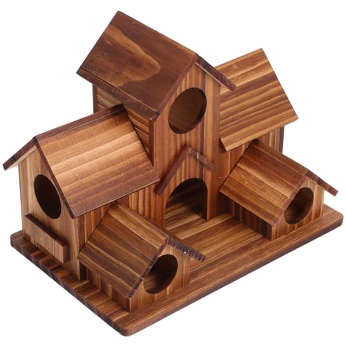 PENIKOKO Holz Vogelhaus für Draußen Kreatives Nistkasten für Wildvögel Wetterfestes Vogelhäuschen Langlebig und für Vogelfütterung und Beobachtung PENIKOKO Holz Vogelhaus für Draußen Kreatives Nistkasten für Wildvögel Wetterfestes Vogelhäuschen Langlebig und für Vogelfütterung und Beobachtung von PENIKOKO