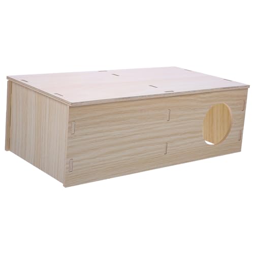 PENIKOKO Holzversteck für Hamster und Ratten Langlebiges Mehrkammer Hamsterhaus aus Natürlichem Holz für Sicheres für Kleine Haustiere PENIKOKO Holzversteck für Hamster und Ratten Langlebiges Mehrkammer Hamsterhaus aus Natürlichem Holz für Sicheres für Kleine Haustiere von PENIKOKO