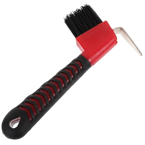 PENIKOKO Hoof Pick mit Bürste Pferde Hufpflege Werkzeug Langlebig Rostfrei Ergonomischer Griff Pferdezubehör für Tägliche Hufreinigung und Zufällige Farbe Zufällige Farbe von PENIKOKO