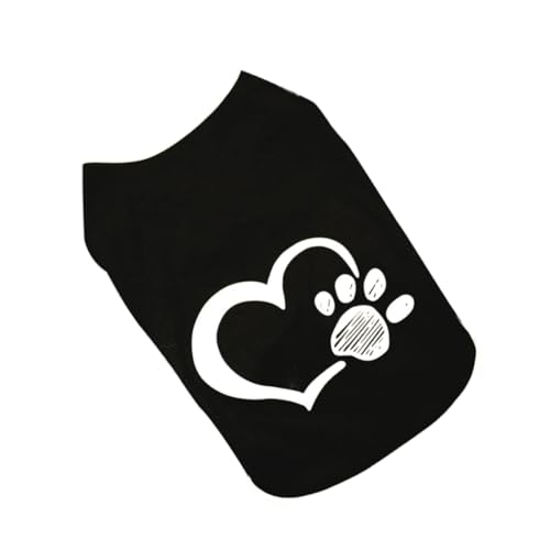 PENIKOKO Hundeweste Sommerkleidung Kleine Hunde Herz Fußabdruck Muster Atmungsaktiv Leicht Für Frühling Outdoor Spaziergang S PENIKOKO Hundeweste Sommerkleidung Kleine Hunde Herz Fußabdruck Muster Atmungsaktiv Leicht Für Frühling Outdoor Spaziergang S von PENIKOKO