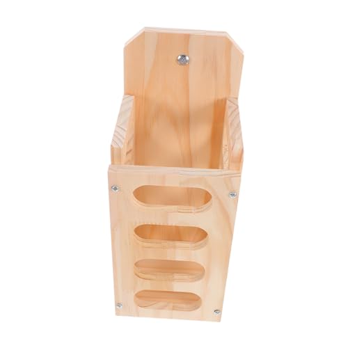PENIKOKO Kaninchen- -Gras-Rahmen Hamster-futterständer Aus Holz Bunny Hay Rack Heuraufe Für Kaninchen Stehender Heufutterautomat Weniger Verschwendete Heuhärte Hölzern Khaki von PENIKOKO