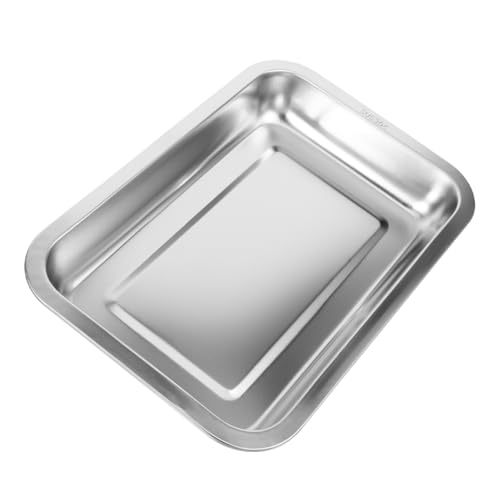 PENIKOKO Kasten Katzentoilette Aus Edelstahl Wurf Drinnen Kätzchen Saubere Toilette Katzentoilette Für Den Haushalt Katzentoiletten Rostfreier Stahl Silver von PENIKOKO