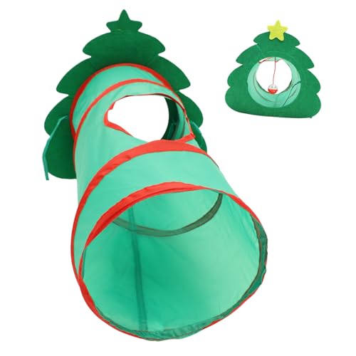 PENIKOKO Katzentunnel Faltbar Weihnachtsbaum Design Interaktives Katzenversteck Warm Haltend Langlebig Sicher für Indoor Kätzchen Spielspaß und Ruhe PENIKOKO Katzentunnel Faltbar Weihnachtsbaum Design Interaktives Katzenversteck Warm Haltend Langlebig Sicher für Indoor Kätzchen Spielspaß und Ruhe von PENIKOKO