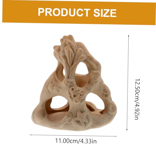 PENIKOKO Keramik Aquarium Höhle Ornament Künstlicher Stein Unterschlupf Langlebige Fischversteck Dekoration Sicher für Wasserqualität Farbbeständig Geeignet für Aquarien und Terrarien von PENIKOKO