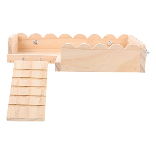 PENIKOKO Kleine Holz Hamsterplattform mit Hochwertiges für Hamster und Meerschweinchen Aktivität und Spaß im Käfig Langlebiges Material von PENIKOKO