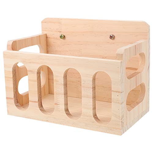 PENIKOKO Kleintier Heu Feeder Aus Holz Multifunktionale Futterstation Für Meerschweinchen Chinchillas Minimiert Heuwaste Einfache Installation Im Käfig Langlebig von PENIKOKO