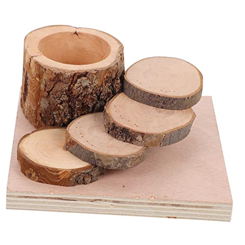 PENIKOKO Kleintier Holzleiter für Hamster Lebensmittelechter Holz Kletterspaß mit Schüssel für Kleintiere Fördert Gesundheit und Spielvergnügen von PENIKOKO