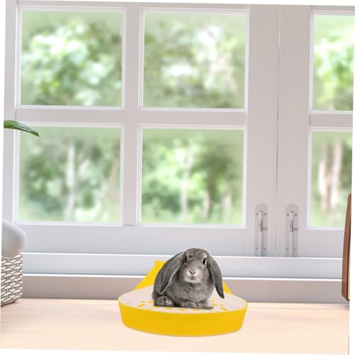 PENIKOKO Kleintier Toilette Ecktoilette aus Kunststoff mit Abnehmbarem Geruchsreduzierend rutschfest für Kaninchen Meerschweinchen und Kleine Haustiere Hygienisches Töpfchentraining von PENIKOKO