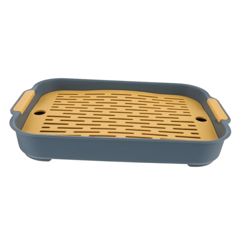 PENIKOKO Kleintier Toilette aus Robustem rutschfest mit Netzboden gegen Pfotenstau Geeignet für Kleine Kaninchen Meerschweinchen und Nager für Käfige und Trainingszwecke von PENIKOKO