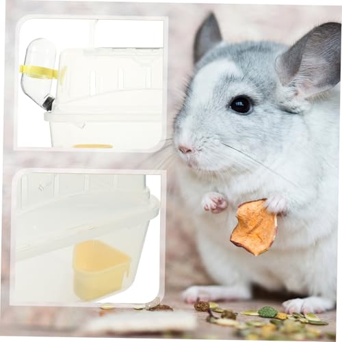PENIKOKO Kleintier Transportbox mit großem Dach Belüfteter Hamster Käfig für Meerschweinchen Chinchilla und Mäuse Leicht und Robust für Outdoor Reisen und Kleine Haustiere von PENIKOKO