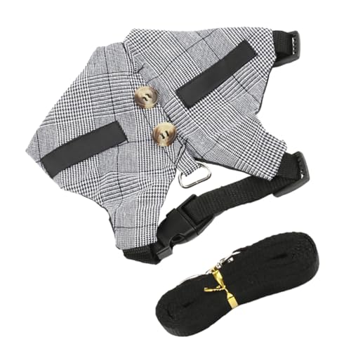 PENIKOKO Kleintiergeschirr Set aus Baumwolle und Polyester Verstellbares Kaninchen Geschirr mit Leine Leichtes Angenehmes Haustiergeschirr für Hamster und Kleine Haustiere Komfortabel und von PENIKOKO