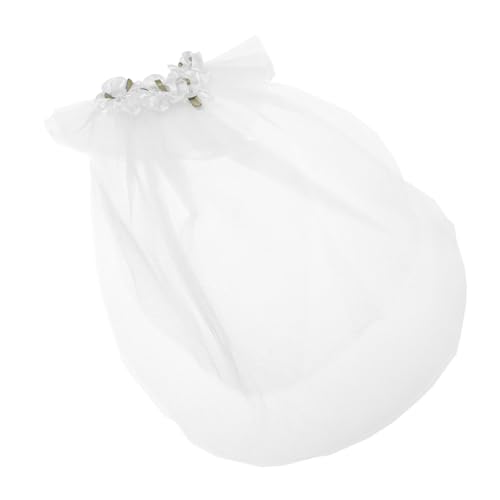 PENIKOKO Kopfbedeckung Für Die Hochzeit Von Haustieren Hochzeitskleid Hundekopfschmuck Hundestirnband Für Die Fellpflege Hundehochzeit Kleiner Hochzeitsschleier Blumenhundekostüm von PENIKOKO