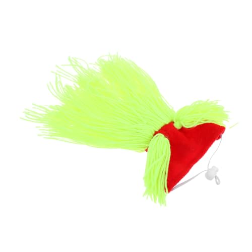 PENIKOKO Lustiges Katzenstirnband Hundehut Mütze Für Hund Mini-strickmützen Für Haustiere Kleine Hundemütze Weihnachtsmützen Für Hunde Haustier Warme Mütze Plüsch Light Green von PENIKOKO