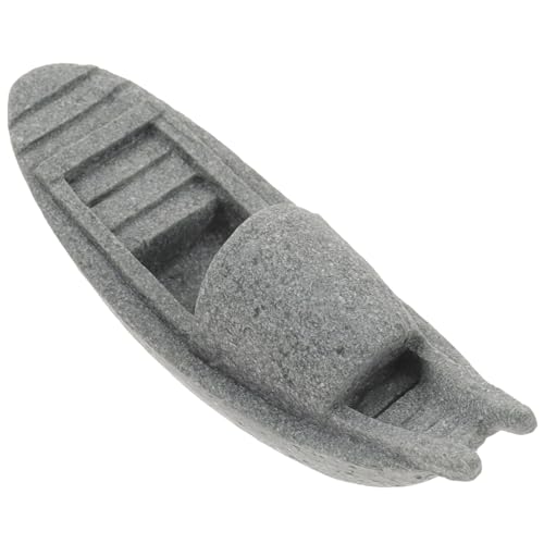 PENIKOKO Miniatur Boot Figurine Aquarium Dekoration Realistische Steinbrücke Unterwasser Ornament Langlebig Stabiles Landschaftsbau Zubehör für Fischbecken und Teich von PENIKOKO