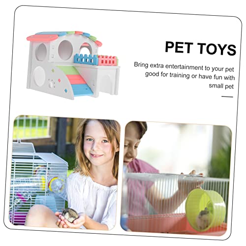 PENIKOKO Multifunktionales Hamsterversteck aus Langlebigem Material Kleines Haustierhaus für Chinchillas und Hamster Gemütliches Schlaf und Spielhaus Abnehmbar und Leicht zu Reinigen ca von PENIKOKO