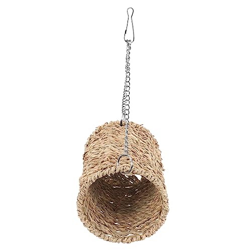 PENIKOKO Natürliche Hamsterhängematte aus Stroh Woven Straw Nest für Kleine Haustiere Hängende Schlafgelegenheit für Hamster für Käfige Dekoration von PENIKOKO