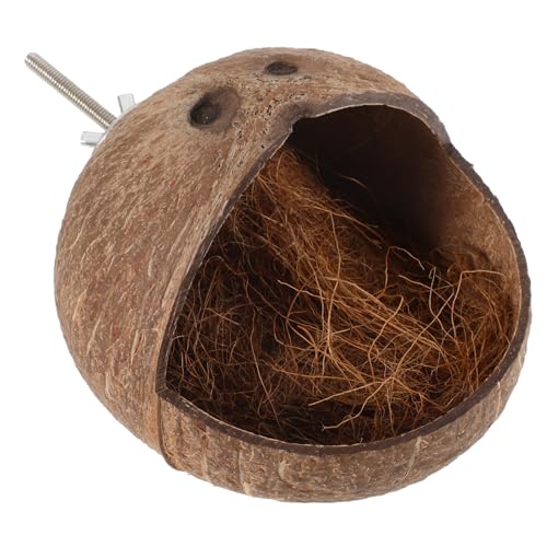 PENIKOKO Natürliches Vogelnest aus Kokosnussschale Robustes Nistkasten für Papageien und Wellensittiche Vielseitiges Vogelhaus und Brutnest Dekoratives und Langlebiges Vogelspielzeug für PENIKOKO Natürliches Vogelnest aus Kokosnussschale Robustes Nistkasten für Papageien und Wellensittiche Vielseitiges Vogelhaus und Brutnest Dekoratives und Langlebiges Vogelspielzeug für von PENIKOKO