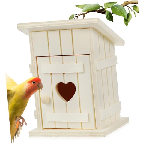 PENIKOKO Naturbelassenes Holz Vogelhaus Gartendeko Nistkasten Stabiles Vogel Nistplatz für Wildvögel Wetterfestes Unbemaltes Vogelhäuschen Geeignet für Garten und Balkon PENIKOKO Naturbelassenes Holz Vogelhaus Gartendeko Nistkasten Stabiles Vogel Nistplatz für Wildvögel Wetterfestes Unbemaltes Vogelhäuschen Geeignet für Garten und Balkon von PENIKOKO