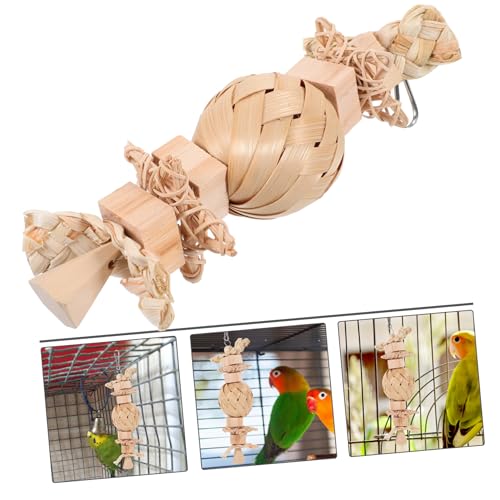 PENIKOKO Papagei Kauspielzeug Hängendes aus Natürlichem Rattan mit Holzperlen Langlebig und Sicher Zubehör für Sittich Käfig Fördert Beschäftigung und Zerstörung PENIKOKO Papagei Kauspielzeug Hängendes aus Natürlichem Rattan mit Holzperlen Langlebig und Sicher Zubehör für Sittich Käfig Fördert Beschäftigung und Zerstörung von PENIKOKO
