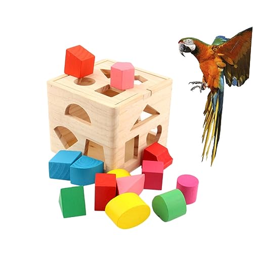 PENIKOKO Papageienblock Kreatives Wurfspielzeug für Pädagogisches Holzspielzeug für Papageien und Kleine Sicheres und Spielvergnügen von PENIKOKO