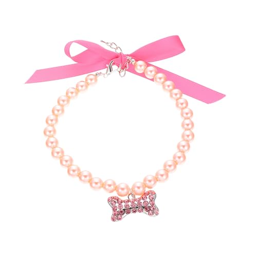 PENIKOKO Perlenkette Hundehalsband für Kleine Hunde Dekoratives Haustier Schmuckstück mit Feiner Verarbeitung Hautfreundlich und Sicher Geeignet für Katzen und Hunde für Party Hochzeit und von PENIKOKO