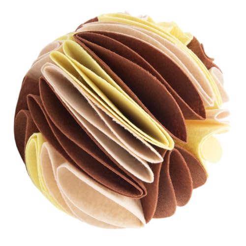 PENIKOKO Pet Sniffing Ball Pet Food Leakage für Hunde Robustes Sicheres Futter Suchspielzeug zur Beschäftigung und Stressreduktion für Kleine und Mittelgroße Hunde Braun Beige PENIKOKO Pet Sniffing Ball Pet Food Leakage für Hunde Robustes Sicheres Futter Suchspielzeug zur Beschäftigung und Stressreduktion für Kleine und Mittelgroße Hunde Braun Beige von PENIKOKO