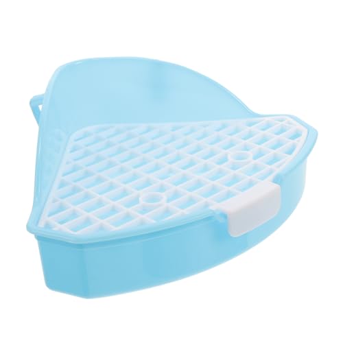 PENIKOKO Plastik Haustier Ecktoilette für Kleintiere Dreieckige Katzentoilette mit Hohem Randabschluss Langlebig und Wiederverwendbar Geeignet für Kaninchen Meerschweinchen Hamster für von PENIKOKO