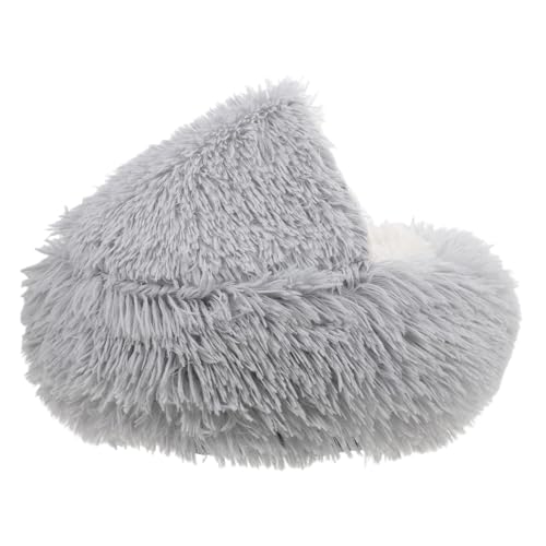 PENIKOKO Plüsch Katzenbett Höhle mit Kapuze Warmes Kuschelbett für Kleine Katzen Gemütlich und Sicher für Winter Flauschiges Haustierbett für Beruhigende Entspannung von PENIKOKO