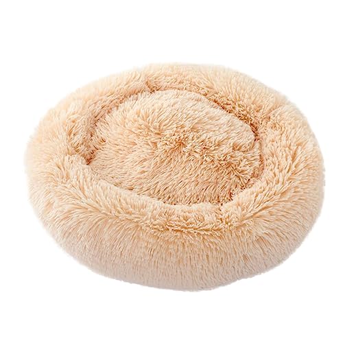 PENIKOKO Plüschnest Haustierbetten für Katzen Kätzchenbett Hund Katze Bett Katzenplüsch Haustierbett Katze Katzenhöhle Rundes Donut-Katzen- und Hundekissenbett Hundeversorgung Beige PENIKOKO Plüschnest Haustierbetten für Katzen Kätzchenbett Hund Katze Bett Katzenplüsch Haustierbett Katze Katzenhöhle Rundes Donut-Katzen- und Hundekissenbett Hundeversorgung Beige von PENIKOKO
