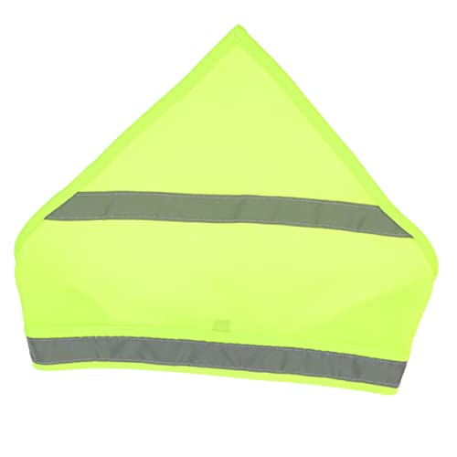 PENIKOKO Reflektierendes Hundehalsband aus Polyester Dreieckstuch für Hunde Sicherheitsbandana für Outdoor Aktivitäten Fluoreszierendes Design Gelb von PENIKOKO