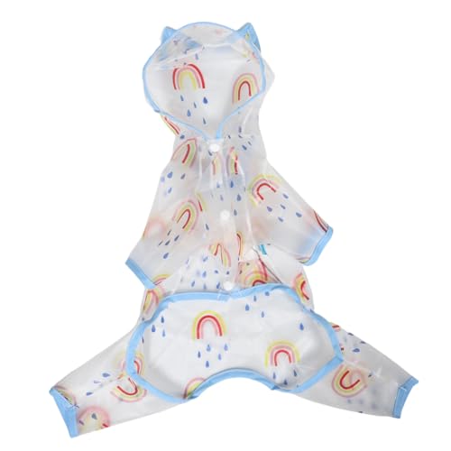PENIKOKO Regenmantel Für Haustiere Transparenter Regenponcho Hunderegenjacke Mit Kapuze wasserdichte Welpenregenjacke Welpenregenmantel Regenponcho Für Hunde Hunderegenponcho von PENIKOKO