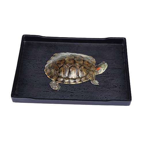 PENIKOKO Reptile Feeding Bowl für Schildkröten Große Futter und Wasserschale für Bad und Trinkstelle Unzerbrechlich und Einfach zu Reinigen mit Natürlicher Holzmaserung Schwarz PENIKOKO Reptile Feeding Bowl für Schildkröten Große Futter und Wasserschale für Bad und Trinkstelle Unzerbrechlich und Einfach zu Reinigen mit Natürlicher Holzmaserung Schwarz von PENIKOKO