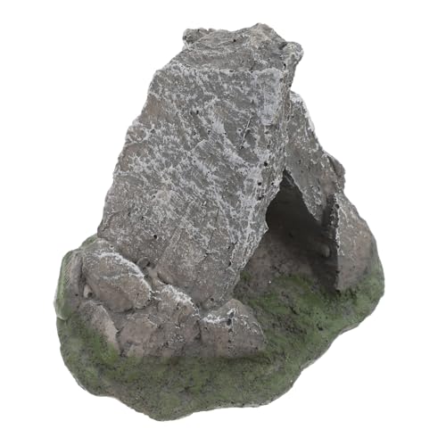 PENIKOKO Reptilien Versteck aus Harz für Aquarien und Terrarien Felsen Dekoration für Eidechsen Schlangen und Schildkröten Multifunktionale zu Reinigen und Pflegen von PENIKOKO