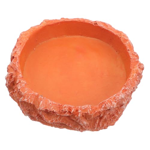 PENIKOKO Reptilien Wassernapf aus Resin rutschfeste Futterschale für Eidechsen Schildkröten und Kleine Haustiere Kompakte Futter Wasserschale für Terrarien Einfach zu Reinigen Rot PENIKOKO Reptilien Wassernapf aus Resin rutschfeste Futterschale für Eidechsen Schildkröten und Kleine Haustiere Kompakte Futter Wasserschale für Terrarien Einfach zu Reinigen Rot von PENIKOKO