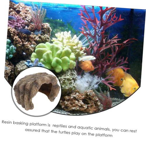 PENIKOKO Reptilienversteck Höhle aus Resin mit Natürlichem Felsdesign Schildkröten Unterschlupf und Basking Plattform Dekoratives Terrarium Zubehör für Drinnen und Gehege Einfach zu PENIKOKO Reptilienversteck Höhle aus Resin mit Natürlichem Felsdesign Schildkröten Unterschlupf und Basking Plattform Dekoratives Terrarium Zubehör für Drinnen und Gehege Einfach zu von PENIKOKO