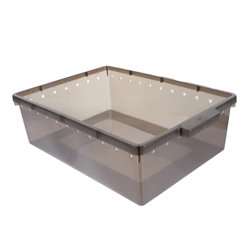 PENIKOKO Reptilienzuchtbox Kunststoff Fütterungsbox mit Belüftungslöchern Transparent Reptilien Terrarium für Spinnen Gecko Schlangen Haustiertransport und Aufzucht von PENIKOKO