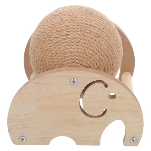 PENIKOKO Sisal Katzen Kratzball mit Stabilem Sockel Handgewickeltes Sisal für Krallenpflege Platzsparendes Design Sicherer Katzenspielplatz für Kätzchen und Kleine Haustiere Trainieren von PENIKOKO