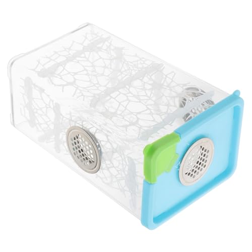 PENIKOKO Springspinne Terrarium Box Transparente Zuchtbox für Kleine Reptilien und Spinnen für Innenräume Benutzerfreundliche Pflege für Aufzucht von Springspinnen und Kleinen Reptilien von PENIKOKO