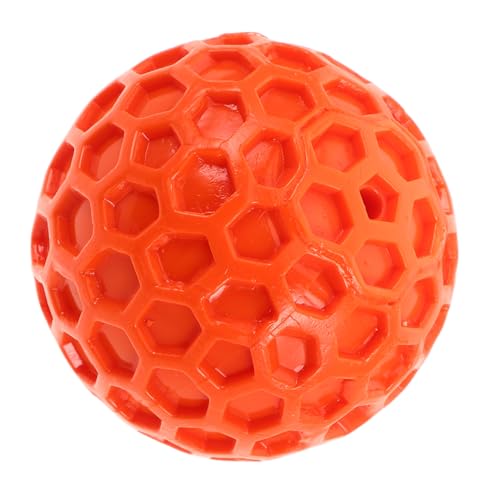 PENIKOKO Squeaky Hundespielzeug Ball Weicher Gummiball Honigwabenförmiges Design Leicht zu Reinigen Interaktives Spiel für Kleine und Mittelgroße Hunde für Apportierspiele und Aktives von PENIKOKO