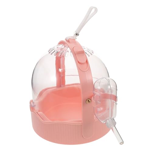 PENIKOKO Tragbarer Hamsterkäfig Outdoor Kleintier Transportbox mit Wasserflasche Atmungsaktiv Robust für Reisen und Ausflüge Geeignet für Hamster Kaninchen Meerschweinchen von PENIKOKO