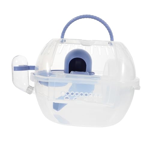 PENIKOKO Tragbarer Hamsterkäfig mit Handgriff Atmungsaktiv Ausbruchsicher Kompakt und Leicht für Kleine Haustiere und Outdoor Transport für Zwerghamster und Andere Kleintiere von PENIKOKO
