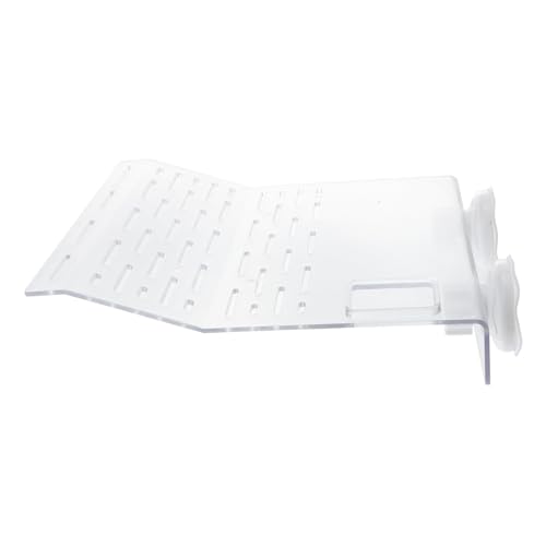 PENIKOKO Transparente Schildkrötenplattform aus Robustem Material mit Einzigartigem Stufendesign Sicher und Langlebig für Aquarium und Terrarium als Kletter Sonnenbadeterrasse für Kleine von PENIKOKO