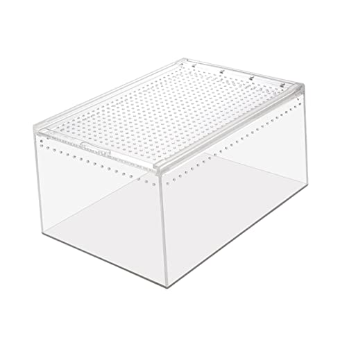 PENIKOKO Transparenter Auslaufsicherer Reptilienkäfig aus Multifunktionale Transport und Aufzuchtbox für Schlangen Frösche Spinnen und Skorpione Atmungsaktiv Robust PENIKOKO Transparenter Auslaufsicherer Reptilienkäfig aus Multifunktionale Transport und Aufzuchtbox für Schlangen Frösche Spinnen und Skorpione Atmungsaktiv Robust von PENIKOKO