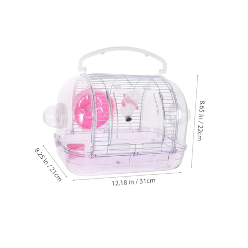 PENIKOKO Transparenter Hamsterkäfig mit Tragbarem Griff Kleiner Nagerkäfig als Komfortables Haustiernest Geeignet für Hamster und Kleintiere Leicht zu Reinigen Sicherer Transportkäfig in PENIKOKO Transparenter Hamsterkäfig mit Tragbarem Griff Kleiner Nagerkäfig als Komfortables Haustiernest Geeignet für Hamster und Kleintiere Leicht zu Reinigen Sicherer Transportkäfig in von PENIKOKO