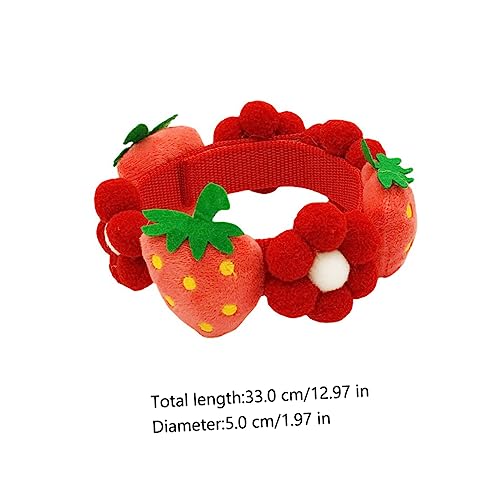 PENIKOKO Verstellbares Haustierhalsband mit Erdbeerblumen Hautfreundlich Waschbar und Langlebig Dekoratives für Kleine und Hunde Geeignet für Alltag und Besondere Anlässe PENIKOKO Verstellbares Haustierhalsband mit Erdbeerblumen Hautfreundlich Waschbar und Langlebig Dekoratives für Kleine und Hunde Geeignet für Alltag und Besondere Anlässe von PENIKOKO