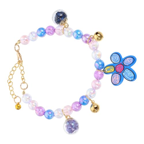 PENIKOKO Verstellbares Katzenhalsband mit Blauen Perlen und Blumen Dekoratives Verstellbares Haustierhalsband für Welpen und Kleine Katzen Komfortabel und Langlebig PENIKOKO Verstellbares Katzenhalsband mit Blauen Perlen und Blumen Dekoratives Verstellbares Haustierhalsband für Welpen und Kleine Katzen Komfortabel und Langlebig von PENIKOKO