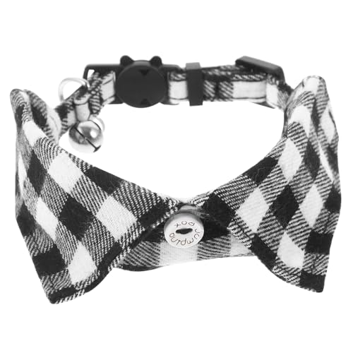 PENIKOKO Verstellbares Katzenhalsband mit Kariertem Fliegen Design Kleines Haustierhalsband aus Leichtem Strapazierfähigem Material Geeignet für Katzen und Kätzchen zu Alltag Party von PENIKOKO